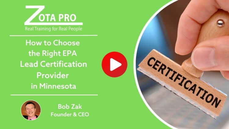 How to Choose the Right EPA Lead Certification Provider in Minnesota